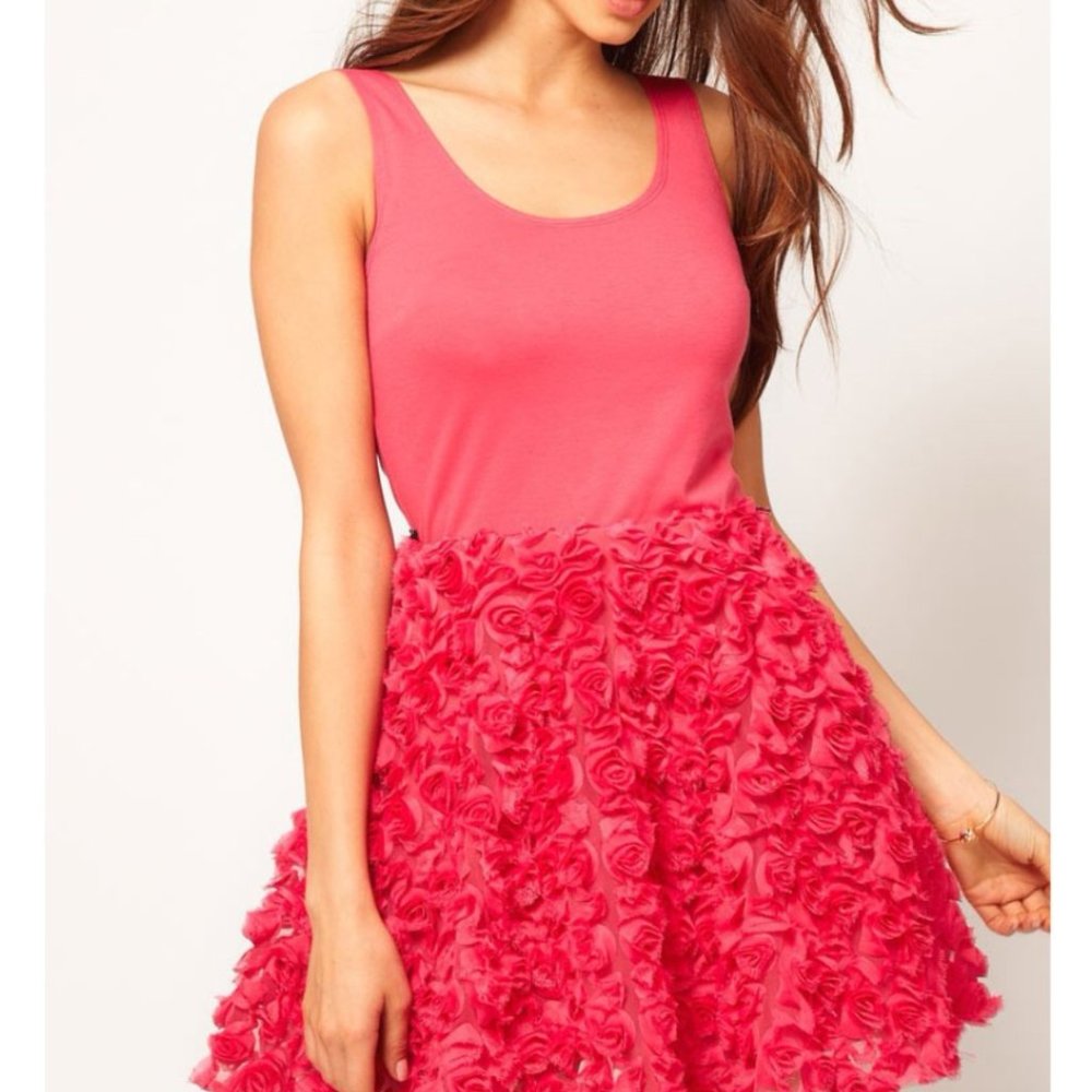 ASOS Rosette Skater Fit and Flare Dress NWOT